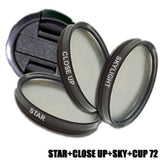 Original DynaSun 4 Star Point Star Filter for Lenses with filter protection case