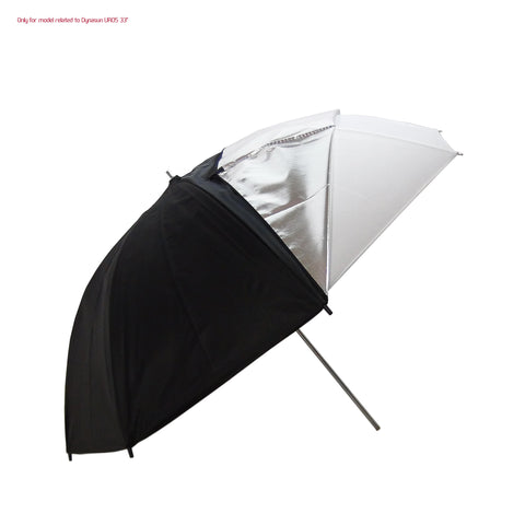 Regenschirm-Softbox DynaSun Multifunktions UR05 84cm weißer Diffusor und Silber/Schwarz